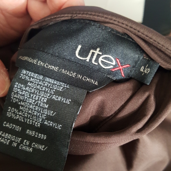 UTEX Size S Faux Fur Long Warm Coat Reversible - Picture 9 of 12